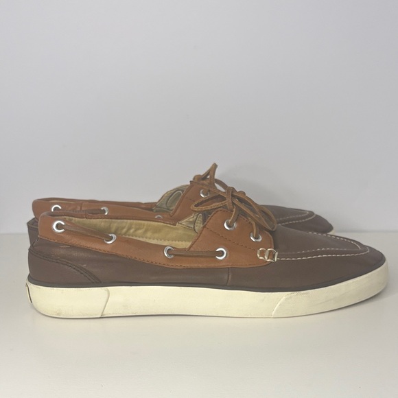 Polo Ralph Lauren Brown and Tan Boat Shoes - Picture 2 of 8
